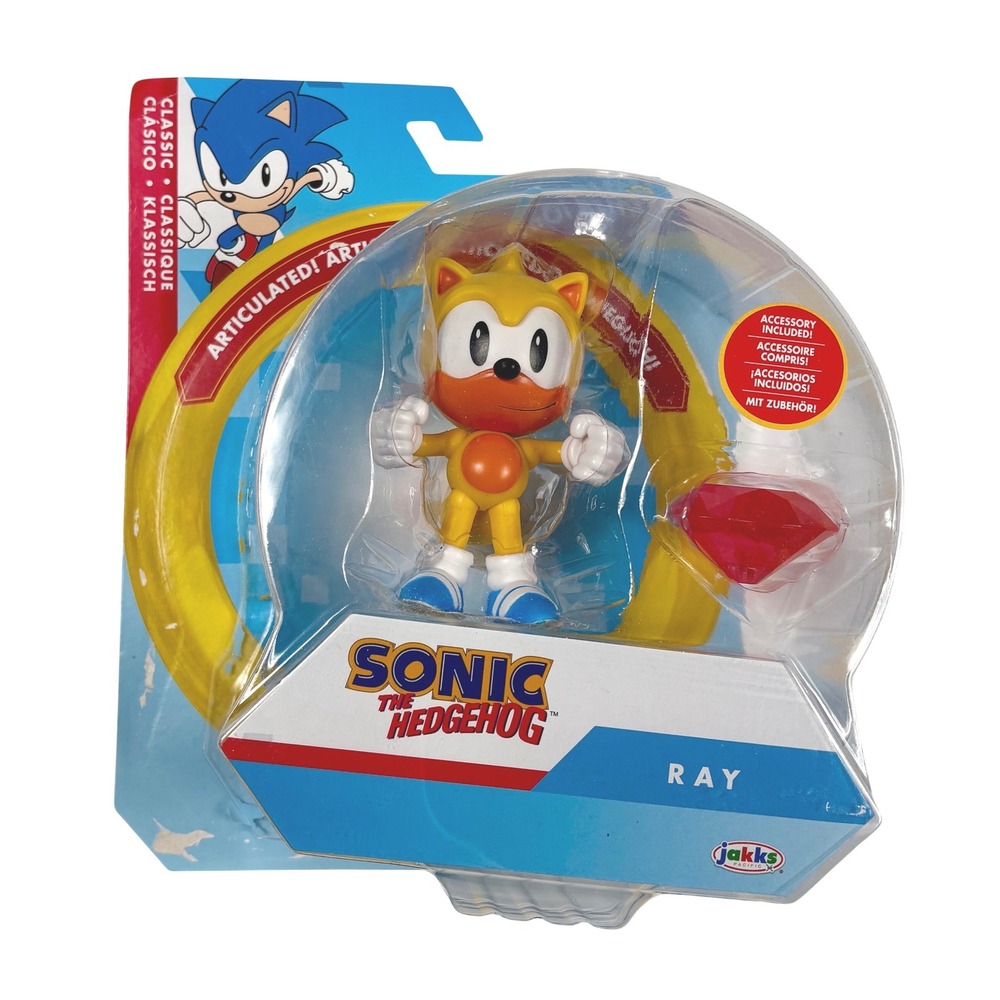 RAY Sonic The Hedgehog 4" Action Figure with Chaos Emerald